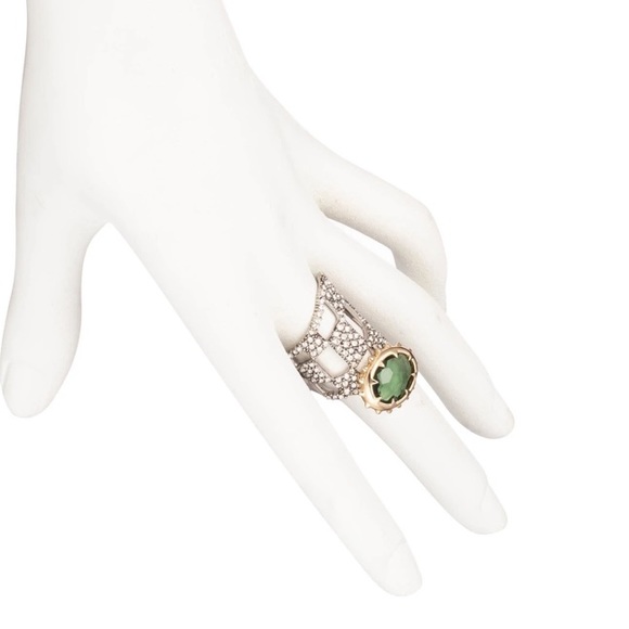 Alexis Bittar Pave Checkerboard Georgian Ring - Picture 3 of 3